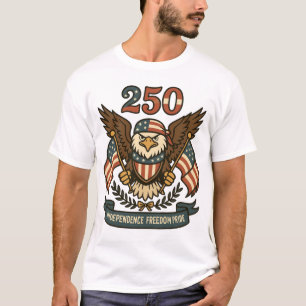 America 250 Bald Eagle Patriotic T-Shirt