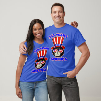 America 250 Birthday Patriot Cat Fun Independence T-Shirt