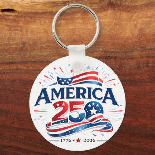 America 250 Celebration 1776–2026 Anniversary Key Ring