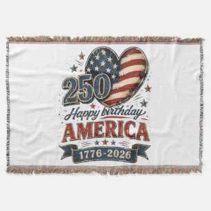 America 250 Celebration Throw Blanket
