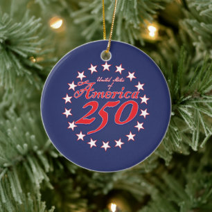 America 250 ceramic tree decoration