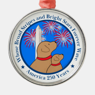 America 250 DC Edition Metal Tree Decoration