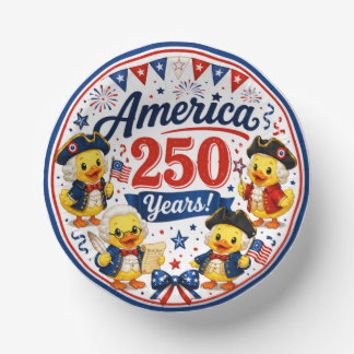 America 250 Duckies Celebration Paper Plate