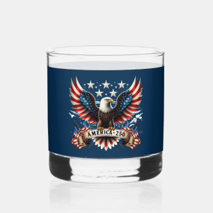 America 250 Eagle Emblem Whiskey Glass