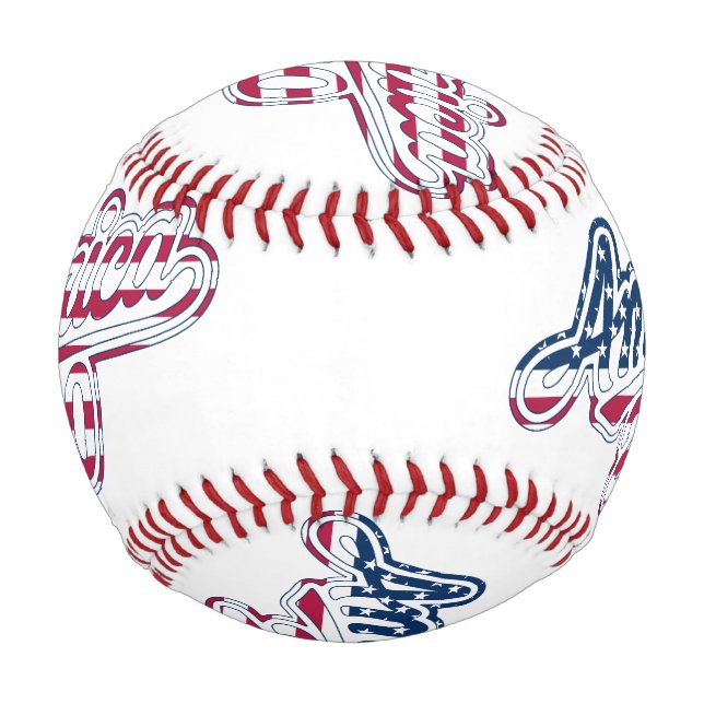 America 250 Flag Script Semiquincentennial Design Baseball (Back)