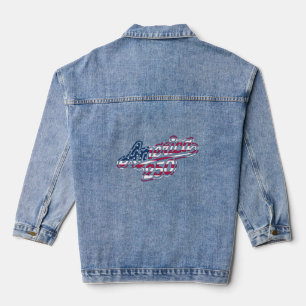 America 250 Flag Script Semiquincentennial Design Denim Jacket