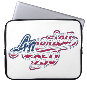 America 250 Flag Script Semiquincentennial Design Laptop Sleeve
