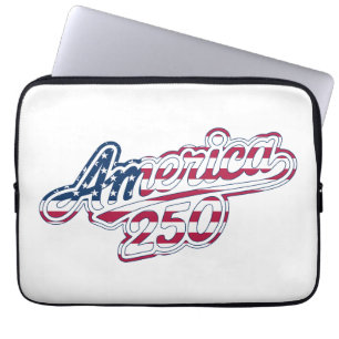 America 250 Flag Script Semiquincentennial Design Laptop Sleeve