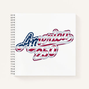 America 250 Flag Script Semiquincentennial Design Notebook