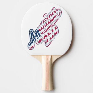 America 250 Flag Script Semiquincentennial Design Ping Pong Paddle