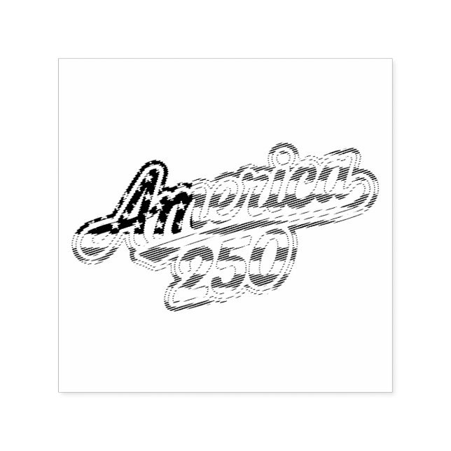 America 250 Flag Script Semiquincentennial Design Self-inking Stamp (Design)