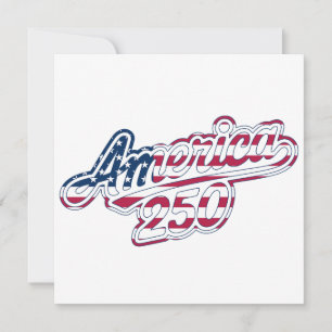 America 250 Flag Script Semiquincentennial Design Thank You Card