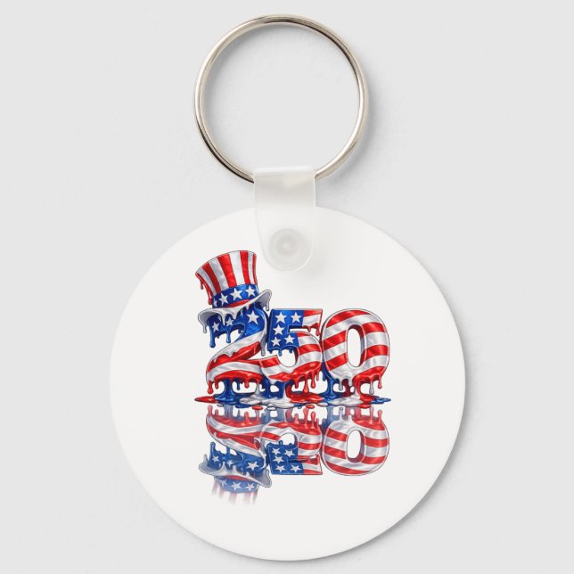 America 250 July 4th Key Chain (Front)