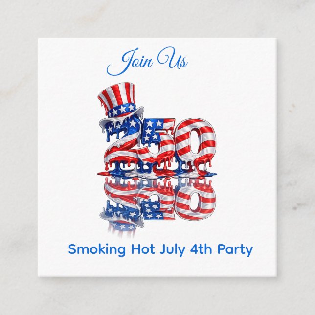 America 250 July 4th Key Chain Enclosure Card (Front)