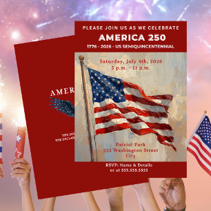 AMERICA 250 July 4th Party  Invitation