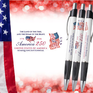 America 250 Land of Free Home Brave Red Patriotic