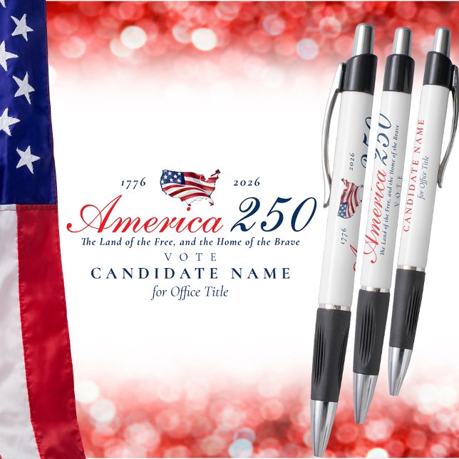 America 250 Land of Free Home of Brave Patriotic (Land of the Free Home of the Brave America 250 Patriotic Election Campaign Donors Volunteers Staff)