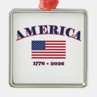 America 250 metal tree decoration