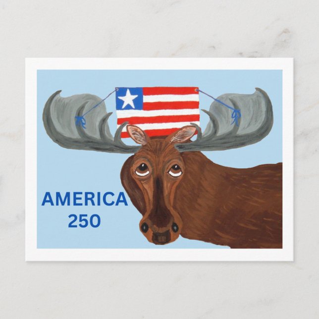 America 250 Moose Invitation Postcard (Front)