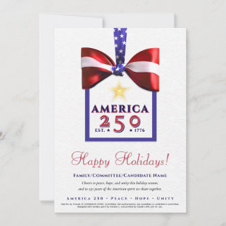 America 250 Patriotic 2026 Calendar Campaign Holiday Card