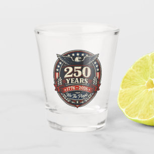 America 250 Patriotic Anniversary Eagle Emblem Shot Glass