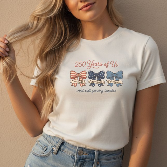 America 250 Patriotic Bow Tri-Blend Shirt (America 250 Patriotic Shirt)