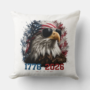 America 250 Patriotic Eagle Flag 1776–2026 Cushion