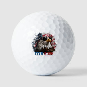 America 250 Patriotic Eagle Flag 1776–2026 Golf Balls