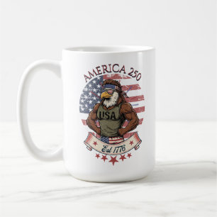 America 250 Patriotic Eagle Strength Art Coffee Mug