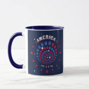 America 250 Patriotic Fireworks est 1776 Mug
