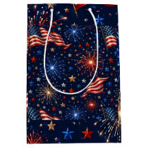 America 250 Patriotic Fireworks Flag Pattern