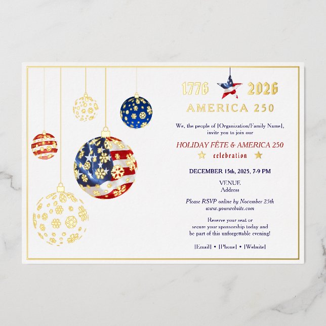 America 250 Patriotic Holiday Fête Anniversary Red (Front)