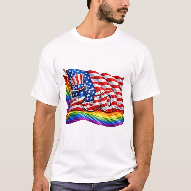 America 250 Pride Flag Men's T-Shirt (Front)