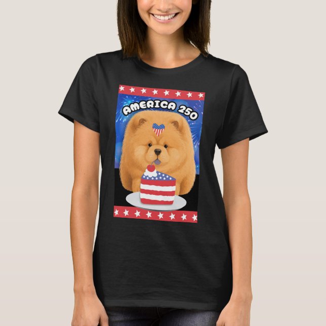 AMERICA 250 Red Chow T-Shirt (Front)