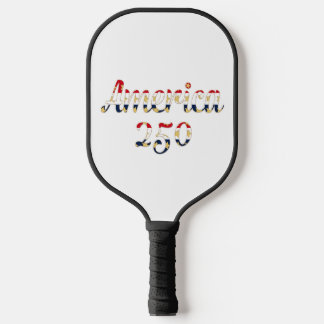America 250 Red, White Blue Faux Gold Pickleball Paddle