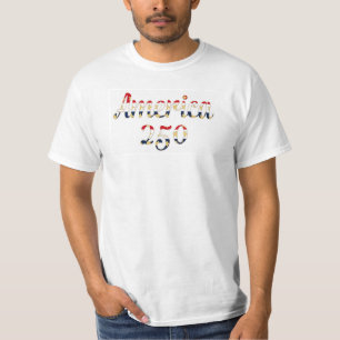 America 250 Red, White Blue Faux Gold T-Shirt