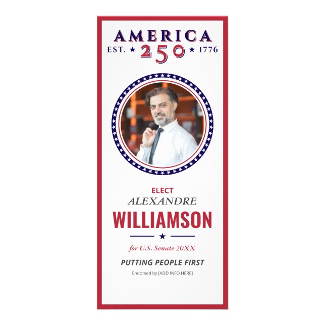 America 250 Republican Political Outreach Campaign Rack Card (Front)