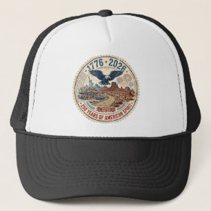 America 250 Road Trip 1776–2026 Vintage Trucker Ha Hat