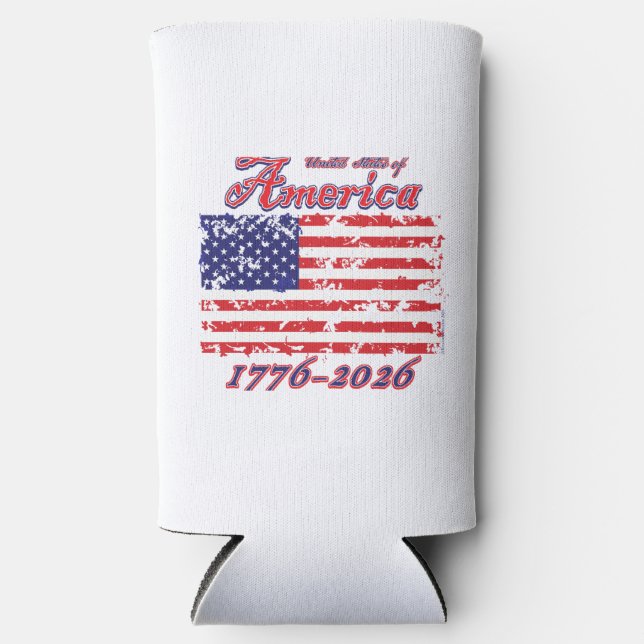 America 250 seltzer can cooler (Front)