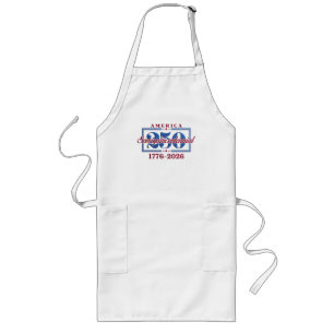 America 250 Semiquincentennial 1776-2026 Patriotic Long Apron