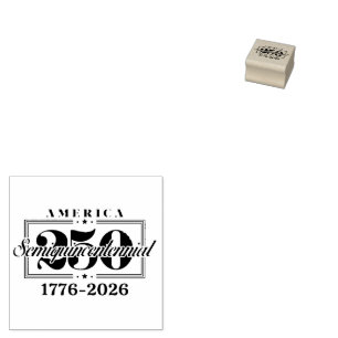 America 250 Semiquincentennial Graphic – 1776-2026 Rubber Stamp