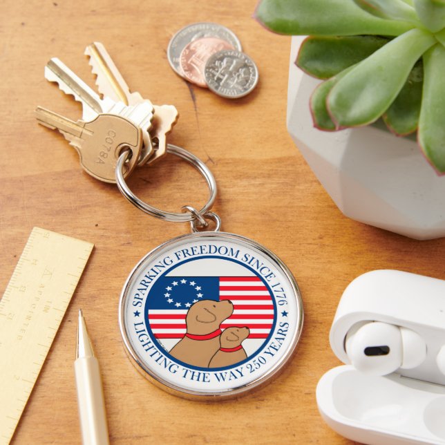 America 250 Sparking Freedom Key Ring (Desk)