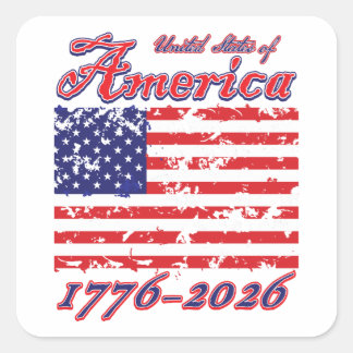 America 250 square sticker