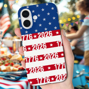 America 250 Stars & Stripes 1776 2026 Numbers iPhone 16 Case