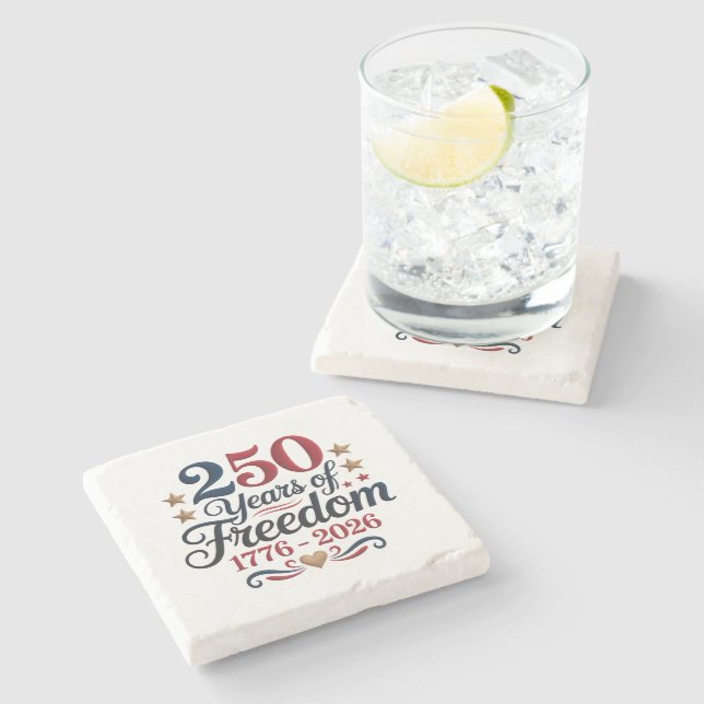 America 250  stone coaster (Side)