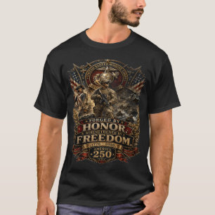 America 250 U.S. Marine Corps Forged by Honour T-Shirt