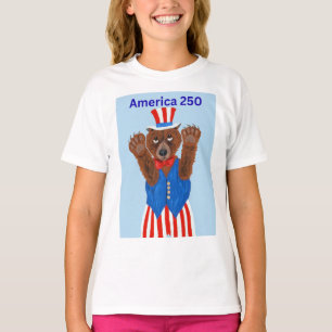  America 250 Uncle Sam Bear  T-Shirt