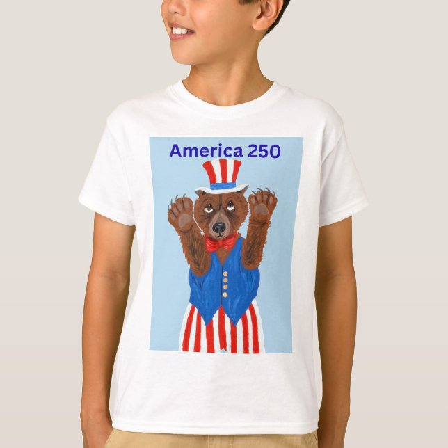  America 250 Uncle Sam Bear  T-Shirt (Front)
