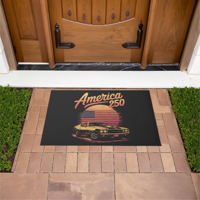 America 250 US Retro Sunset Doormat (Outdoor)