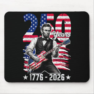 America 250 usa years 1776 2026 retro lincoln mouse mat